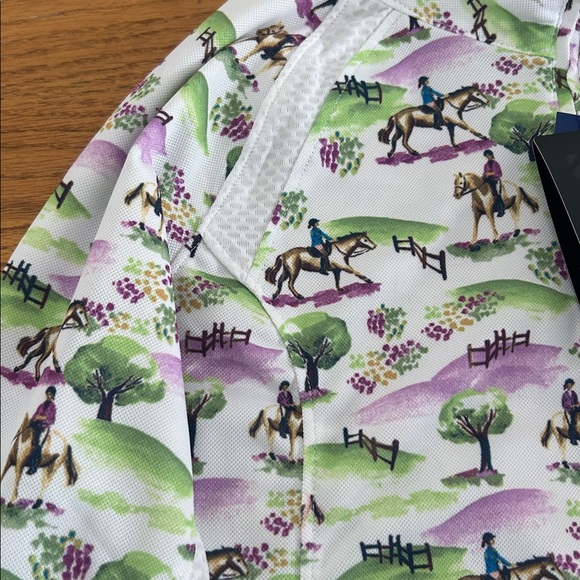 NWT-Ariat Kids Equestrian Print Sunstopper with SPF Protection- 10034995-XL/14 - Picture 3 of 7